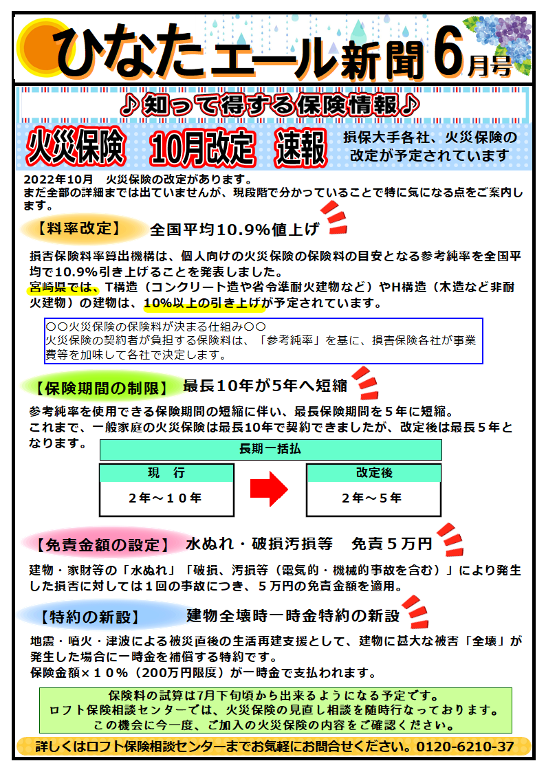 ひなた新聞 【2022年6月号】 － ロフト保険相談センター » Blog Archive